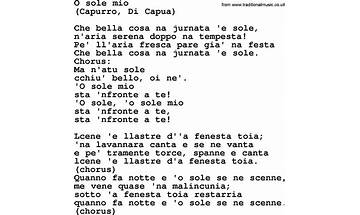 \'O Sole Mio it Lyrics [Luciano Pavarotti]