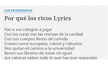 ¿Por Qué Los Ricos? es Lyrics [Los Prisioneros]