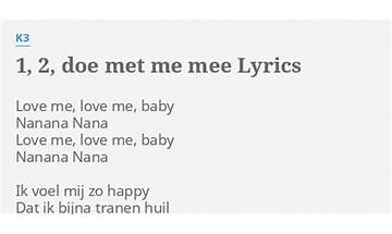 1, 2, Doe Met Me Mee nl Lyrics [K3]