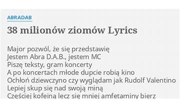 38 mln ziomów pl Lyrics [Abradab]