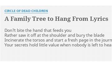 A Family Tree to Hang From en Lyrics [Circle of Dead Children]