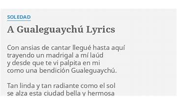 A Gualeguaychú es Lyrics [Soledad]