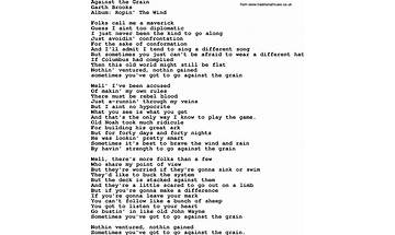 Against the Grain en Lyrics [Crossection]