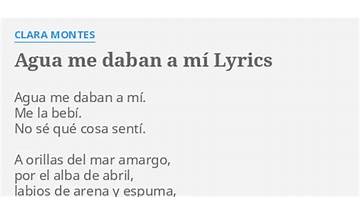 Agua me daban a mí es Lyrics [Clara Montes]