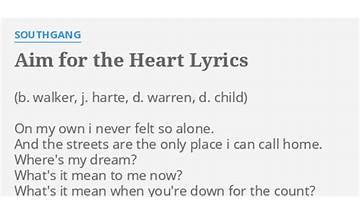 Aim for the Heart en Lyrics [Dan Lucas (GER)]