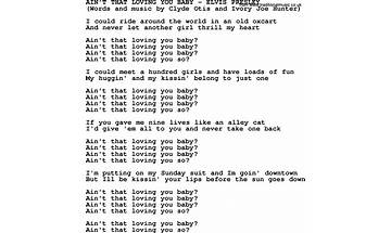 Ain\'t That Loving You en Lyrics [Doug Sahm]