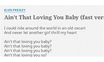 Ain\'t That Loving You en Lyrics [Lou Rawls]