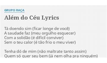 Além Do Céu pt Lyrics [Jeito Moleque]
