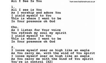 All I See Is You en Lyrics [Martin Walls]