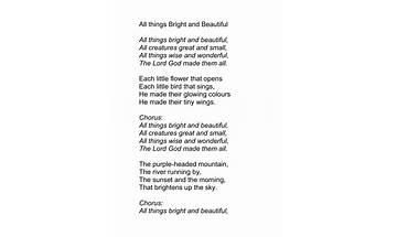 All Things Bright and Beautiful en Lyrics [Mandy Patinkin]