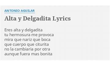 Alta y Delgadita es Lyrics [Antonio Aguilar]