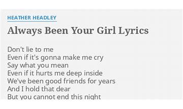 Always Been Your Girl en Lyrics [Heather Headley]