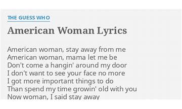 American Woman en Lyrics [Butthole Surfers]