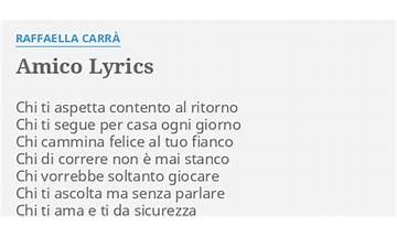 Amico it Lyrics [Raffaella Carrà]