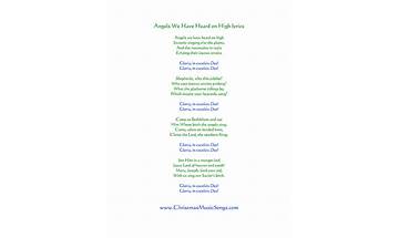 Angels We Have Heard on High en Lyrics [Traditional]