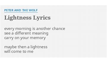 Anna Maria en Lyrics [Peter And The Wolf]