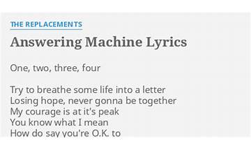 Answering Machine en Lyrics [Hunting Hearts]