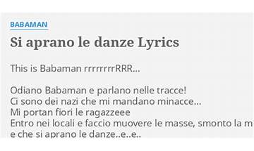 Apro le danze it Lyrics [Kiave]
