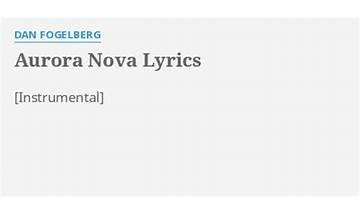 Aurora Nova en Lyrics [Dan Fogelberg]
