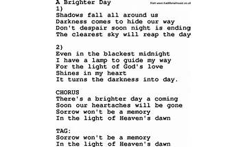 BRIGHTER DAY en Lyrics [Marli De\'Carvae]