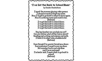 Back to School en Lyrics [Cursed Skank]