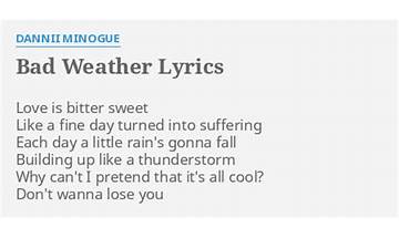 Bad Weather en Lyrics [The Supremes]