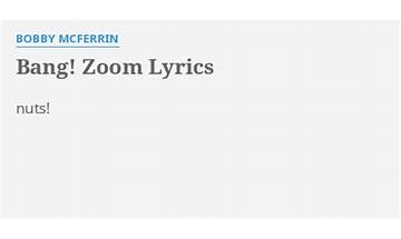 Bang Zoom en Lyrics [Method Man]