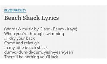 Beach Shack en Lyrics [Elvis Presley]
