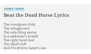 Beat The Dead Horse en Lyrics [Crudbump]