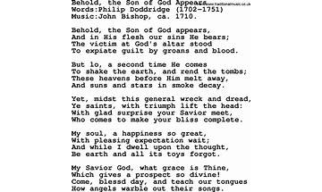 Behold The Son Of God en Lyrics [Robin Mark]