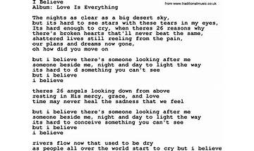 Believe In You en Lyrics [D47]