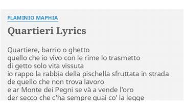 Benedetto Quartiere it Lyrics [Parrio]