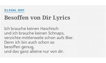 Besoffen von dir de Lyrics [Illegal 2001]