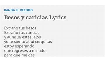 Besos Y Caricias es Lyrics [Ramon Ayala y Sus Bravos Del Norte]