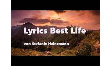 Best Life en Lyrics [Stefanie Heinzmann]