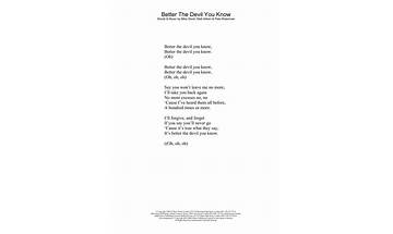 Better the Devil You Know en Lyrics [Kylie Minogue]