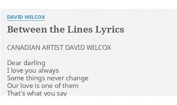 Between the Lines en Lyrics [Living With Lions]