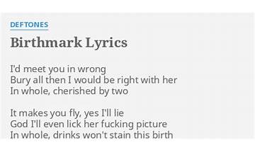 Birthmark en Lyrics [Band Of Susans]