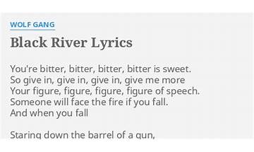 Black River en Lyrics [Lera Lynn]
