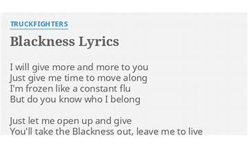 Blackness en Lyrics [Truckfighters]