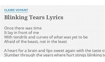 Blinking Tears en Lyrics [Claire Voyant]