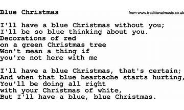 Blue Christmas en Lyrics [The Browns]