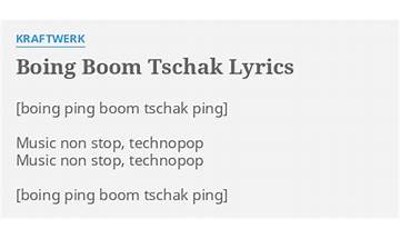 Boom Boom Tschack de Lyrics [AchtVier]