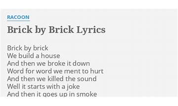 Brick By Brick es Lyrics [Boom Boom Kid]