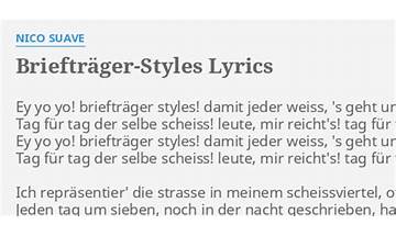 Briefträger-Styles de Lyrics [Nico Suave]