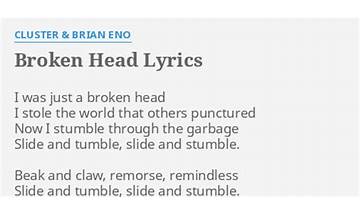 Broken Head en Lyrics [Cluster & Eno]