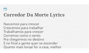 CORREDOR DA MORTE en Lyrics [​haigha]