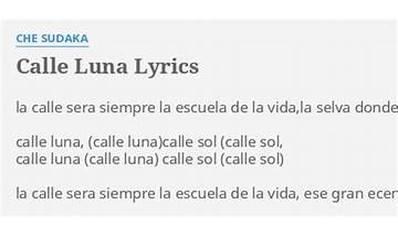 Calle Luna en Lyrics [Conquista]