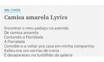 Camisa Amarela pt Lyrics [Ary Barroso]