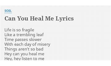 Can You Heal Me en Lyrics [Soil]